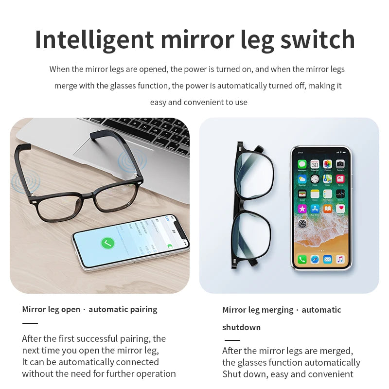 New G05 Series Smart Bluetooth Glasses Music Sports Hands-free Call anti-blue Light Smart Sun Glasses