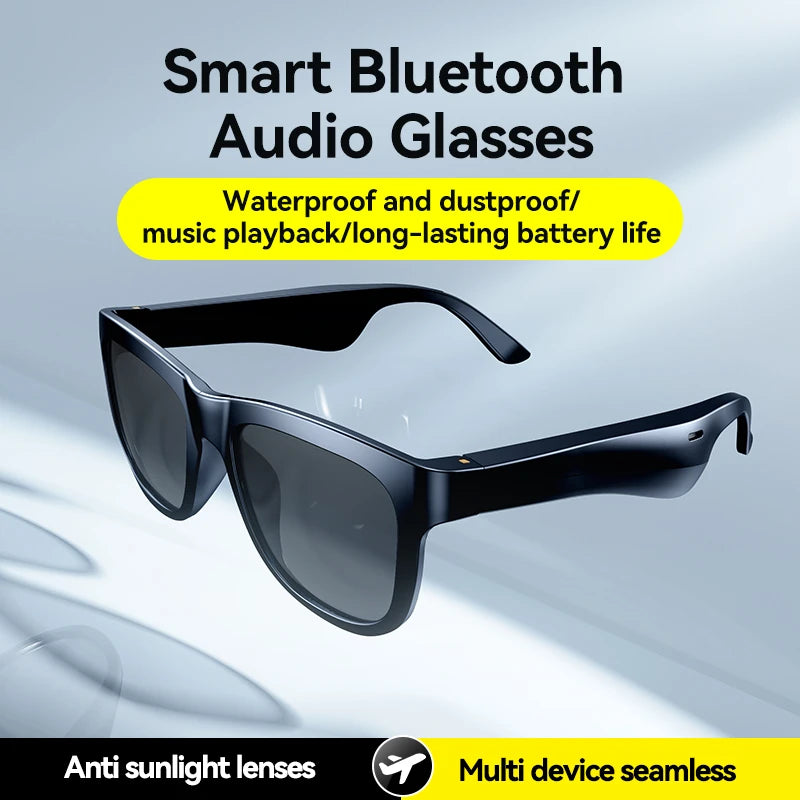  AI Bluetooth Smart Translate Sunglasses Intelligent Translation  Call Noise Canceling Music Play for Studying Travaling