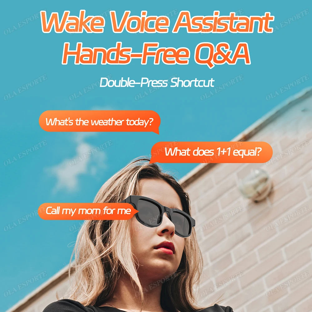 New Camera Control Smart Glasses 2025 Music Sunglasses Headphones Wireless Bluetooth Call Headset HIFI Audio glasses For Android