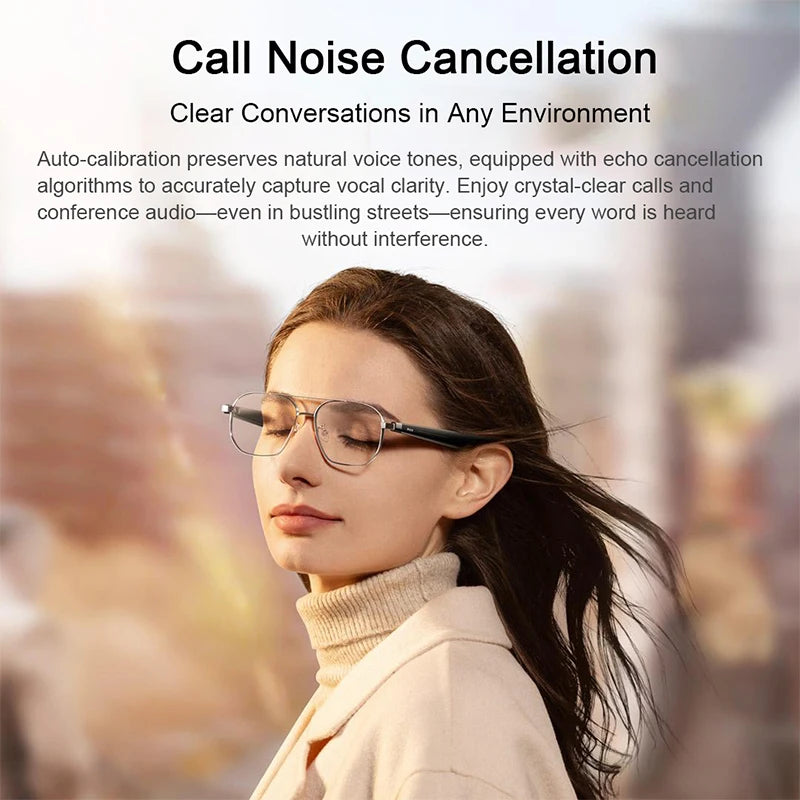 XIAOMI MIJIA Smart Audio Glasses Joyful Edition，Bluetooth 5.2 Headset，Detachable，Long Standby，2h Flash Charge，Anti-leakage Sound