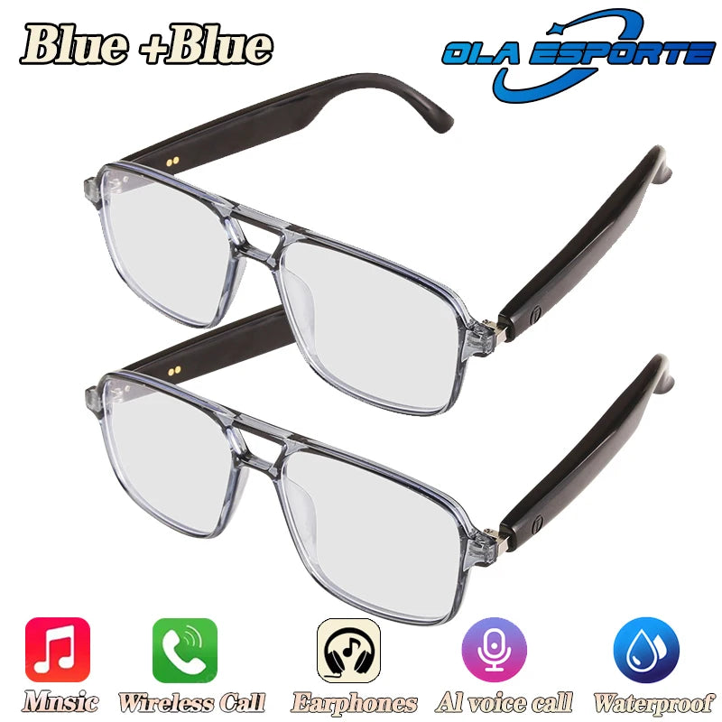Newest Audio Smart Glasses Wireless Bluetooth Glasses For Anti-blue Light Voice Assistant Music Navigation Sunglasses Women Men