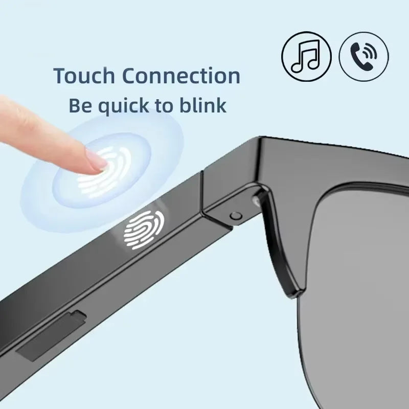 Gafas de sol inteligentes con Bluetooth, llamadas, auriculares para deportes al aire libre, alta fidelidad, luz azul, impermeables, anti-UV, para hombres y mujeres