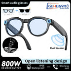New 1080P HD AI Smart Glasses Chat GPT 800MP Camera Bluetooth Call 290mAh Battery WIFI Transmission Waterproof Smart Glasses Men
