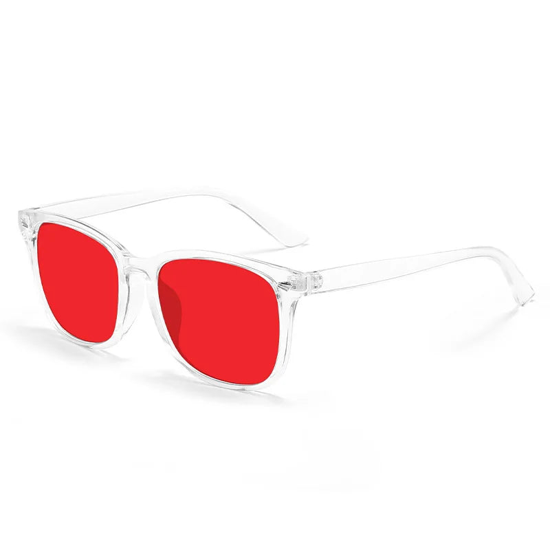 New Trendy Anti Blue Light Glasses Women Men Better Sleep Red Lens Filter Glasses Anti-UV  Glasses with Tinted Orange Lenses