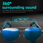 Gafas Bluetooth inalámbricas inteligentes, modernas, antiluz azul, reproducción de música multifuncional, respuesta de teléfono, operación táctil.