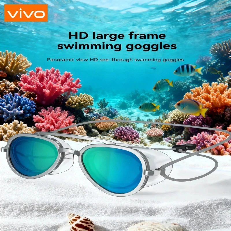 VIVO Smart Adjustable Swim Eyewear Anti-Fog HD Swimming Goggles Sunshine goggles Full View Leak Proof  Glasses For Men Women