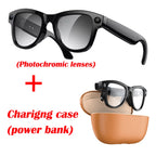 M02 AI Smart Glasses 8MP Camera Video Recording 100+Languages Translation Sunglasses Bluetooth Call Music Play with Charging Box
