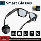 800W AI Smart Camera Sunglasses  Translation Voice Control WiFi Bluetooth HD1080P Shooting Intelligent Glasses For Android IOS