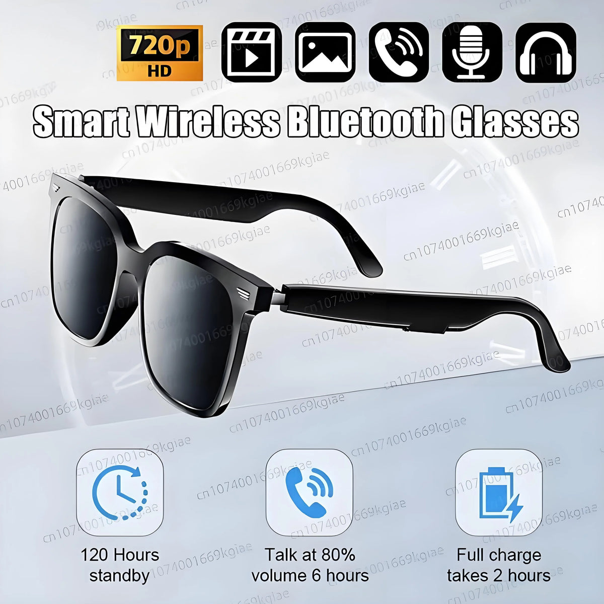 2026 New Smart Wireless Bluetooth Glasses Multifunctional Sunglasses Sport Glasses Video Recording Calling Music Playback