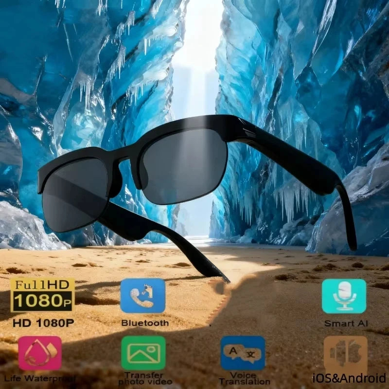 XG89 AI Smart Translator Sunglasses Bluetooth 110+ Languages UV400 Real-time Translation Hands-free Calls  Travel New