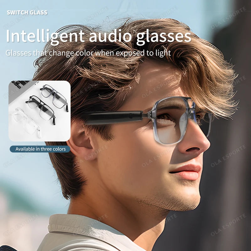 Newest Audio Smart Glasses Wireless Bluetooth Glasses For Anti-blue Light Voice Assistant Music Navigation Sunglasses Women Men