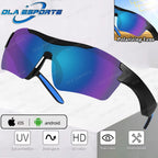 Smart Cycling Glasses Men Bluetooth UV400 Polarized Sunglasses Man AI Voice Intelligent Headphones Call Music Play Camera Remote