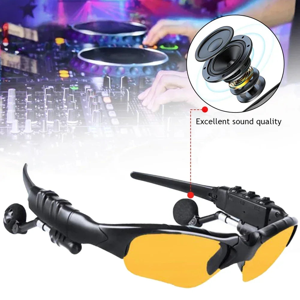 Lunettes intelligentes Bluetooth 5.0 pour le cyclisme et les sports de plein air : casque audio surround, écoute de musique, appels, lunettes de soleil polarisées pour le vélo 