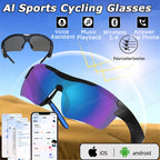 Smart Cycling Glasses Men Bluetooth UV400 Polarized Sunglasses Man AI Voice Intelligent Headphones Call Music Play Camera Remote