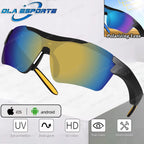 Smart Cycling Glasses Men Bluetooth UV400 Polarized Sunglasses Man AI Voice Intelligent Headphones Call Music Play Camera Remote