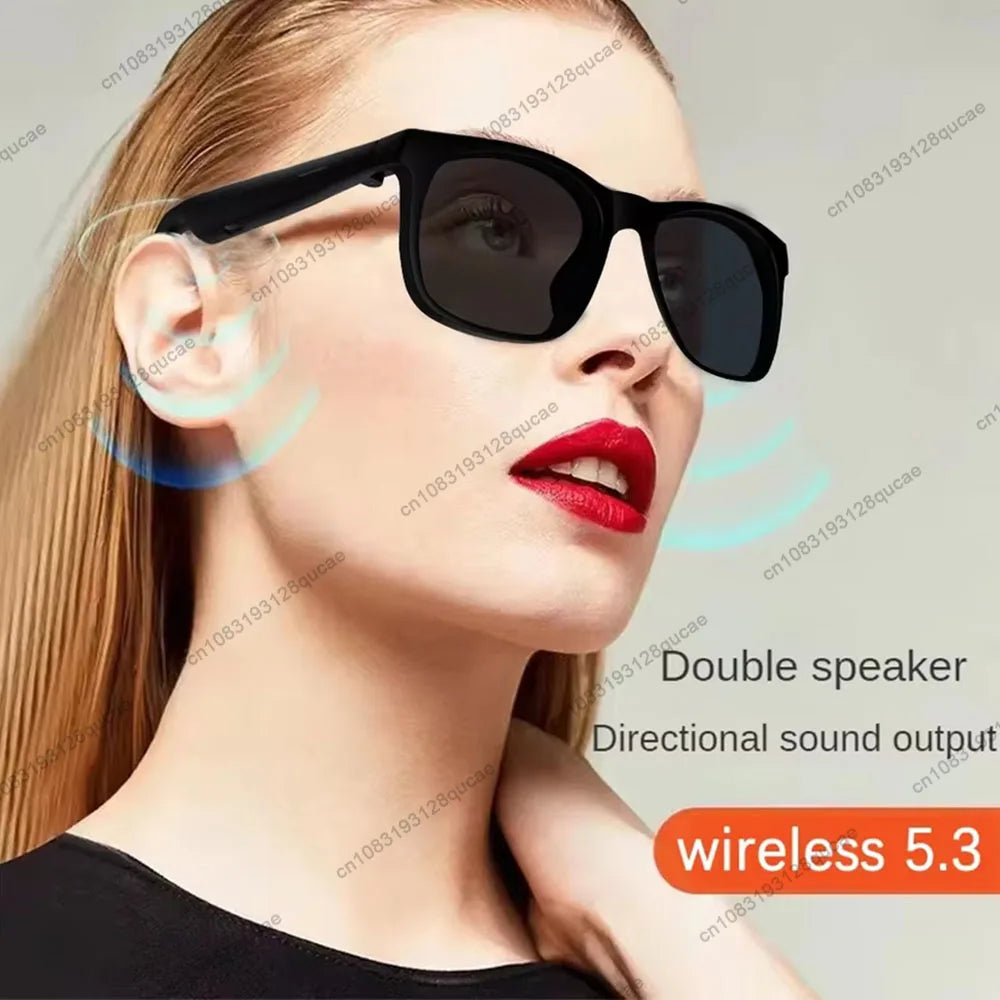 Gafas inteligentes para hombre y mujer, con Bluetooth, control de llamadas de voz, música, polarizadas UV, auriculares, 2025