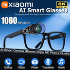 Lunettes intelligentes Xiaomi 8KHD IA photochromiques multifonctions avec Bluetooth, appels, assistant vocal, lecteur de musique et traduction.