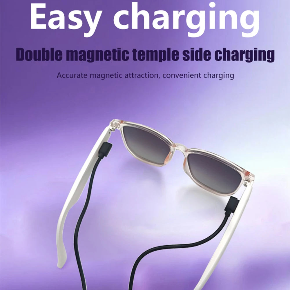 SENBONO Smart Bluetooth Music Glasses for Men Women Audio Glasses with Speakers Music Glasses, Blue Light Lenses, Polarized Lens