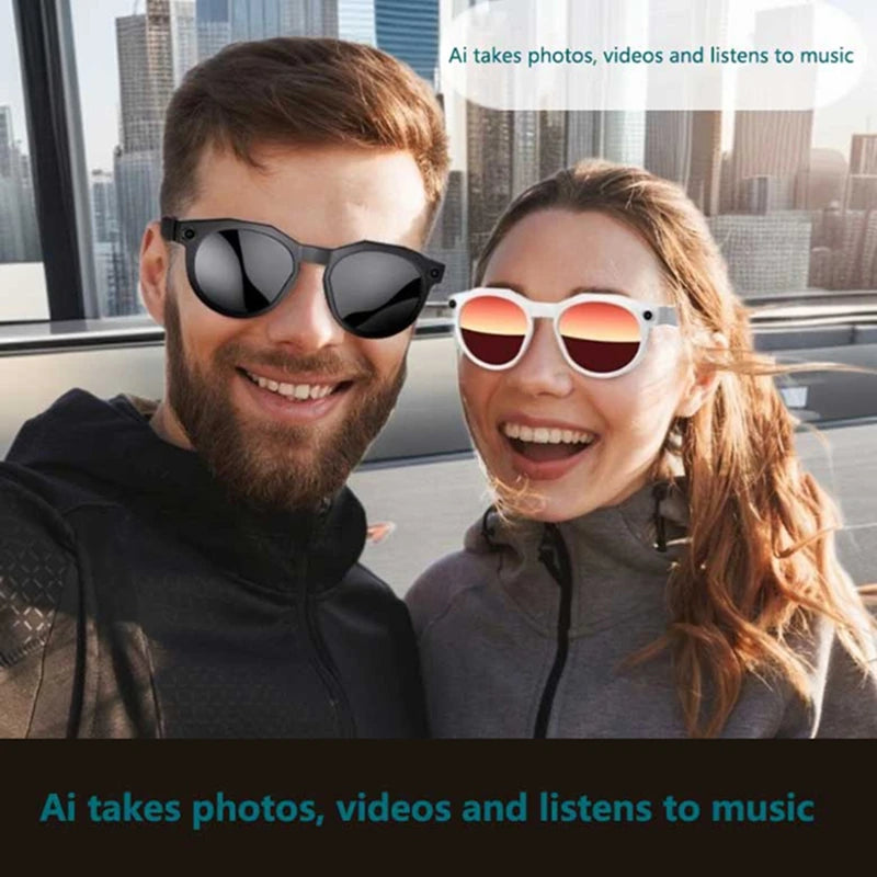 Lenovo 8KHD AI Smart Glasses Men Chat GPT 800MP Camera Bluetooth Call AI Translation Voice Assistant Control Sunglasses Women