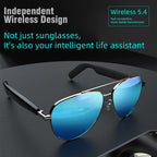 Gafas Bluetooth inalámbricas inteligentes, modernas, antiluz azul, reproducción de música multifuncional, respuesta de teléfono, operación táctil.