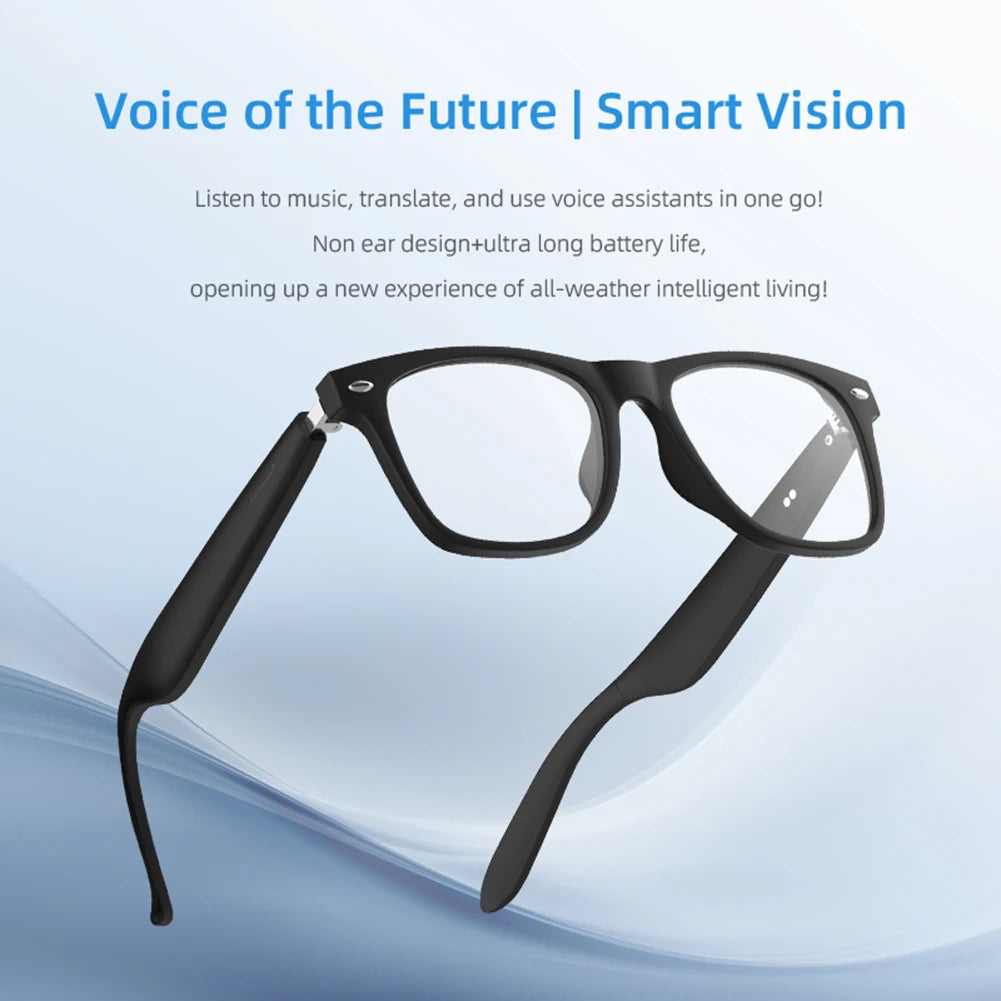 2025 New AI Translation Smart Glasses Bluetooth Call Music Headphones UV Protective Lens Outdoor Sports Sunglasses for Women Men