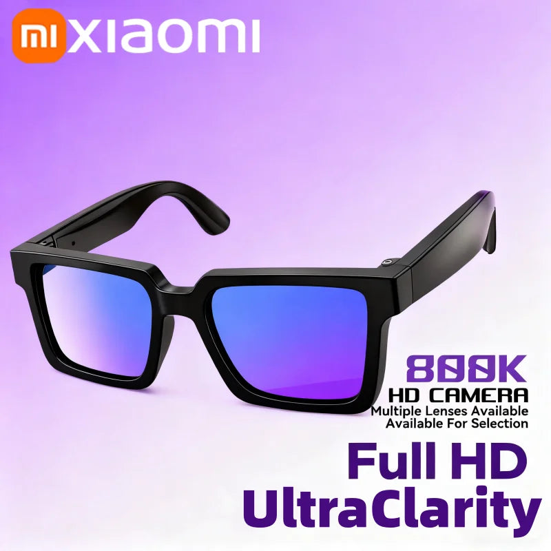 Xiaomi 8K AI Smart Glasses With 100MP Camera Chat GPT Touch Sport Sunglasses Bluetooth Call Video Music Player ForMen Women