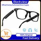 Blackview New E13 Anti-bluelight Smart Glasses Wireless Bluetooth Call & Voice Assistant Touch Control Glasses with Mic Speaker
