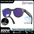 New 1080P HD AI Smart Glasses Chat GPT 800MP Camera Bluetooth Call 290mAh Battery WIFI Transmission Waterproof Smart Glasses Men