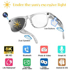 Xiaomi AI Smart Glasses 8K HD Photochromic Multifunction Bluetooth Calling Voice Assistant Music Player Translate Camera Glasses
