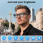New Smart Glasses 8MP HD Camera AI Glasses Camera Photo Video Recording Translation Waterproof Anti-blue Camera Glasses Man Wome