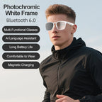 AI Translation Smart Glass Photochromic Bluetooth Wireless Hands-Free Communication Audio Multifunctional Driving Smart Glasses