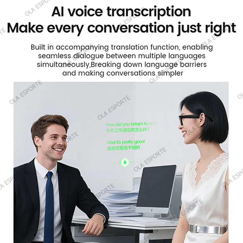 4K AI Smart Glasses Multifunction 800W HD Camera Bluetooth Call Voice Assistant Music Player Translate Sunglasses Men Women 2025