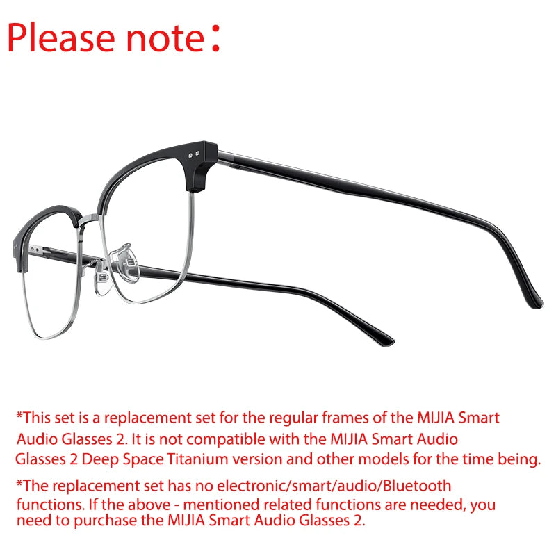 MIJIA Smart Audio Glasses 2 Replacement Set，Detachable Frames，Does Not Contain Any Electronic Functions，Only The Frame