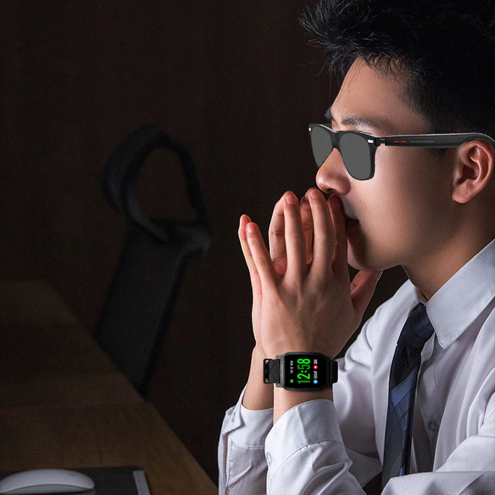 Smart Glasses AI Voice Assistant Camera Glasses Open Ear Sound Mic & Speakers Outdoor Sport Glasses with Camera for Women Men