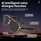 LIGE Smart Glasses Bluetooth Call Smart Translation AI Glasses Music Playback Voice Assistant  UV Protection Sunglasses For Men