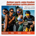 Newest audio Outdoor Smart Glasses Wireless Bluetooth Call Music Cycling Sports Headphone UV Protection Sunglasses for Men Women
