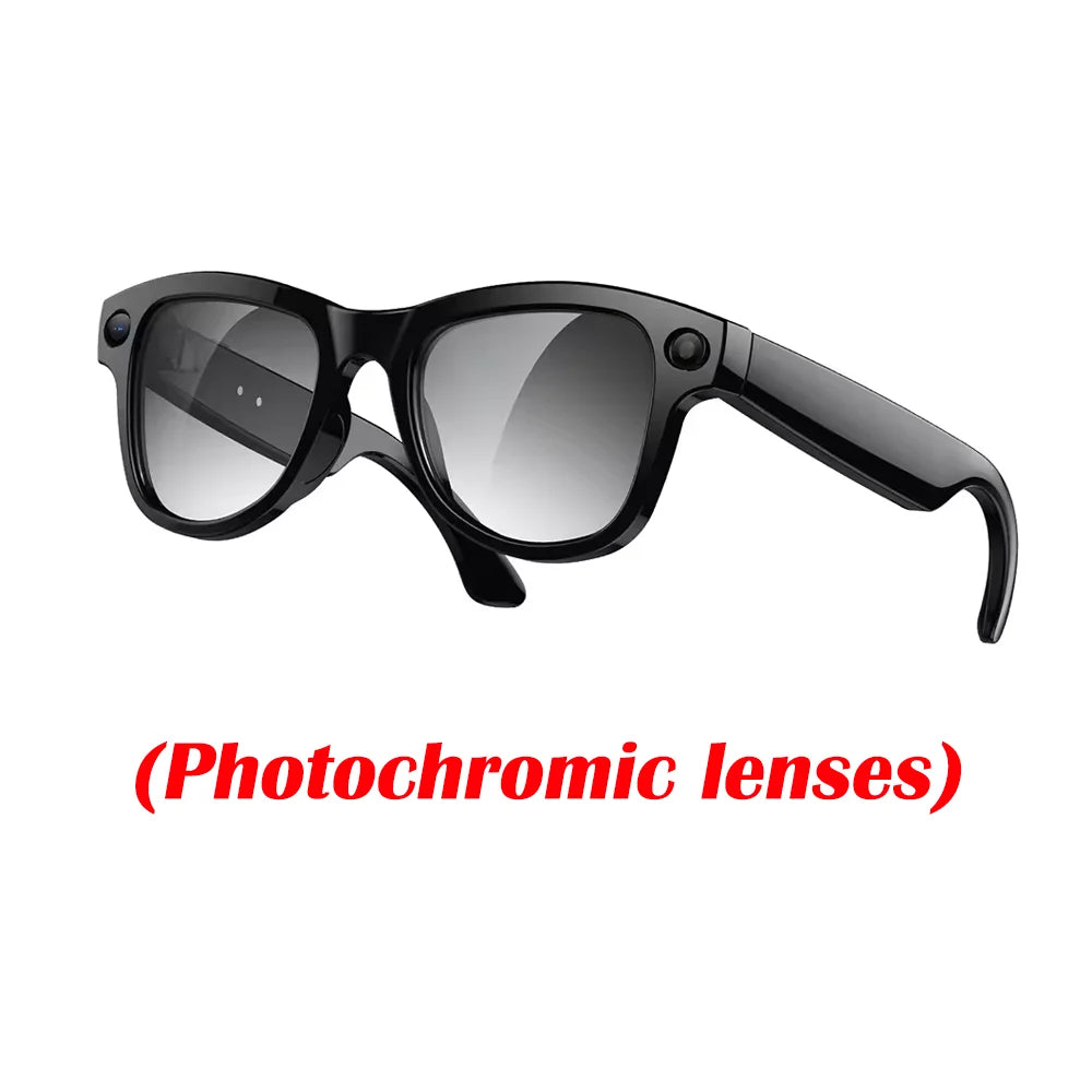 M02 AI Smart Glasses 8MP Camera Video Recording 100+Languages Translation Sunglasses Bluetooth Call Music Play with Charging Box