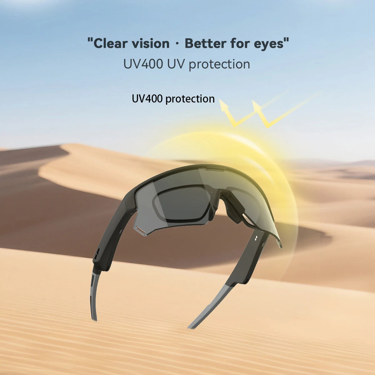 Blackview Smart Glasses Bluetooth Call Audio Music Player Glasses Smart Sunglasses UV Anti Glare Man Glasses for Outdoor Cycling