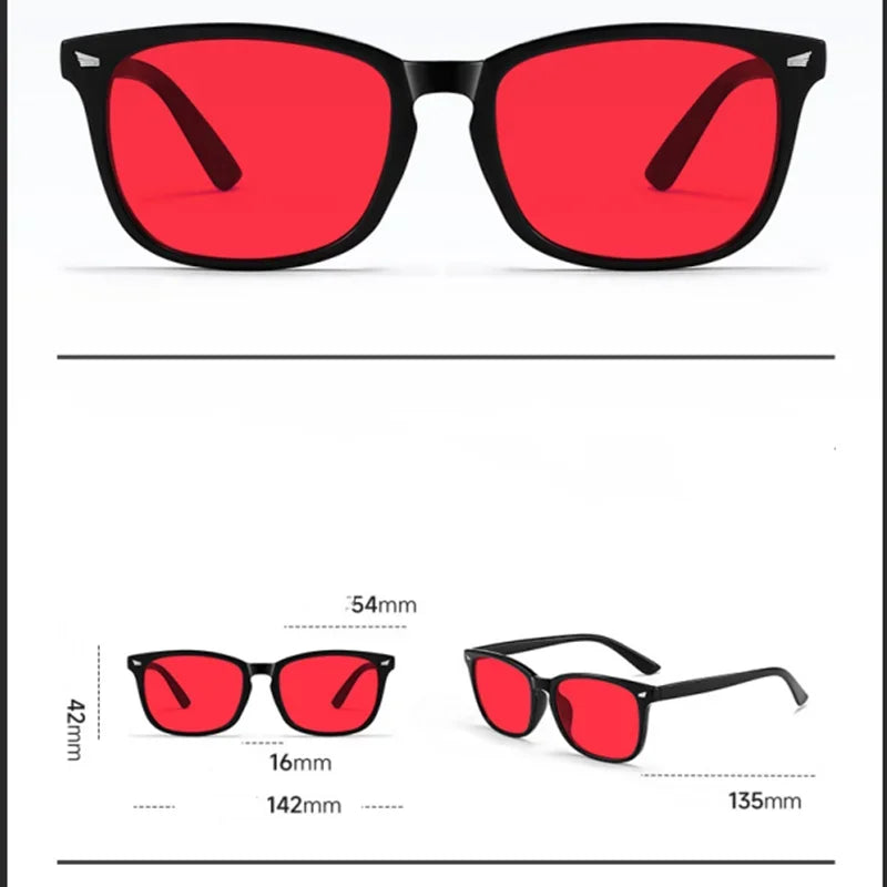 New Trendy Anti Blue Light Glasses Women Men Better Sleep Red Lens Filter Glasses Anti-UV  Glasses with Tinted Orange Lenses