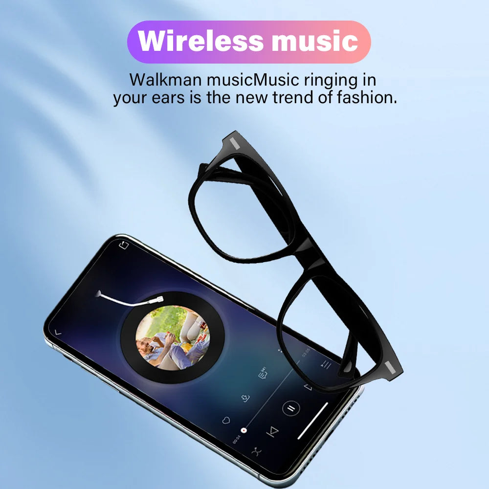 LAXASFIT Smart Anti-Blue Light Sunglasses Bluetooth Talk Remote Control Camera Music Playback UV Protection Smart Glasses