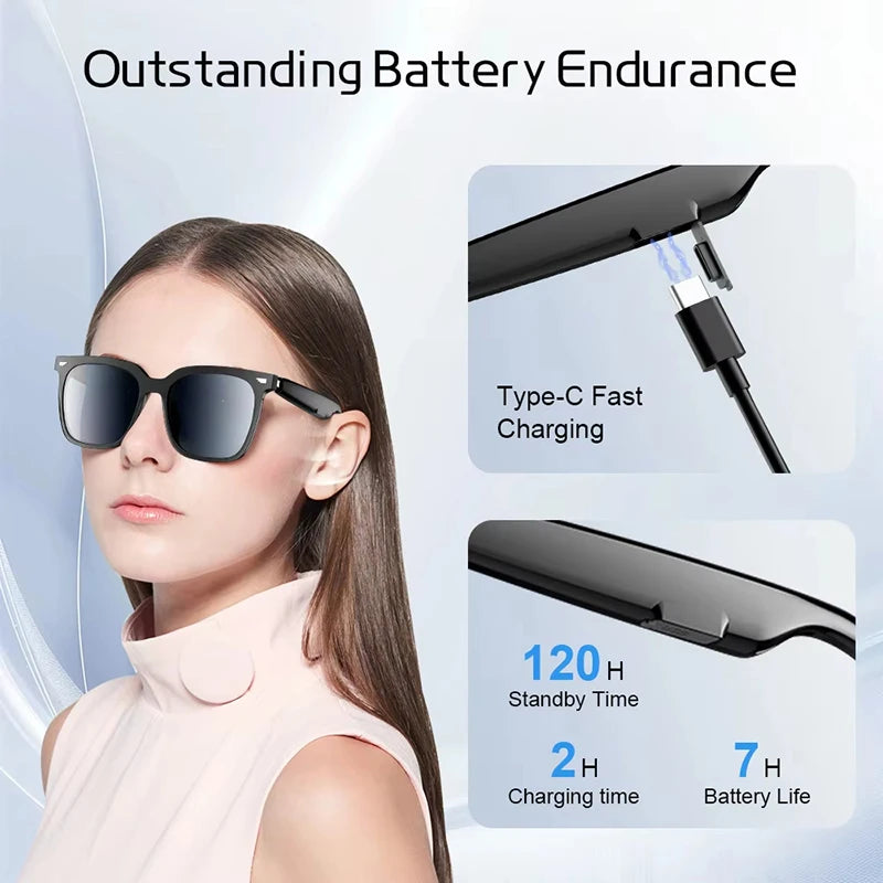 2026 New Smart Wireless Bluetooth Glasses Multifunctional Sunglasses Sport Glasses Video Recording Calling Music Playback