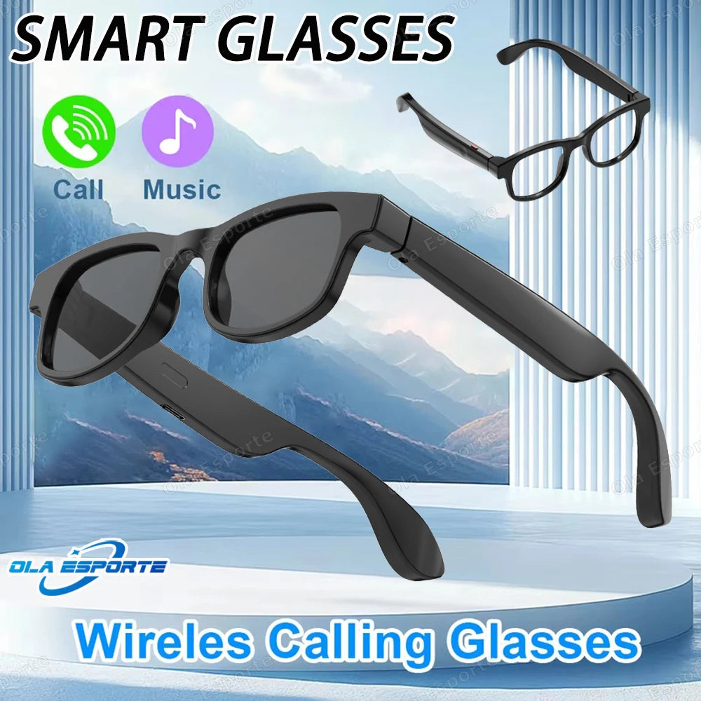 New Camera Control Smart Glasses 2025 Music Sunglasses Headphones Wireless Bluetooth Call Headset HIFI Audio glasses For Android