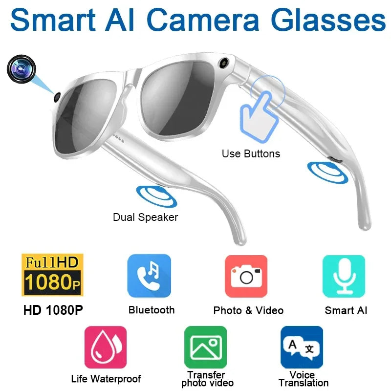 Xiaomi 8K HDSmart Glasses AI GPT Camera Bluetooth Call 260Mah Battery Voice Assistant Translate office Identify Objects Smart
