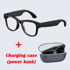 M02 AI Smart Glasses 8MP Camera Video Recording 100+Languages Translation Sunglasses Bluetooth Call Music Play with Charging Box