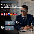 AI Smart Translate Sunglasses Bluetooth Call Noise Canceling Music Play BT Call Translate Smart Glasses for Studying Travaling