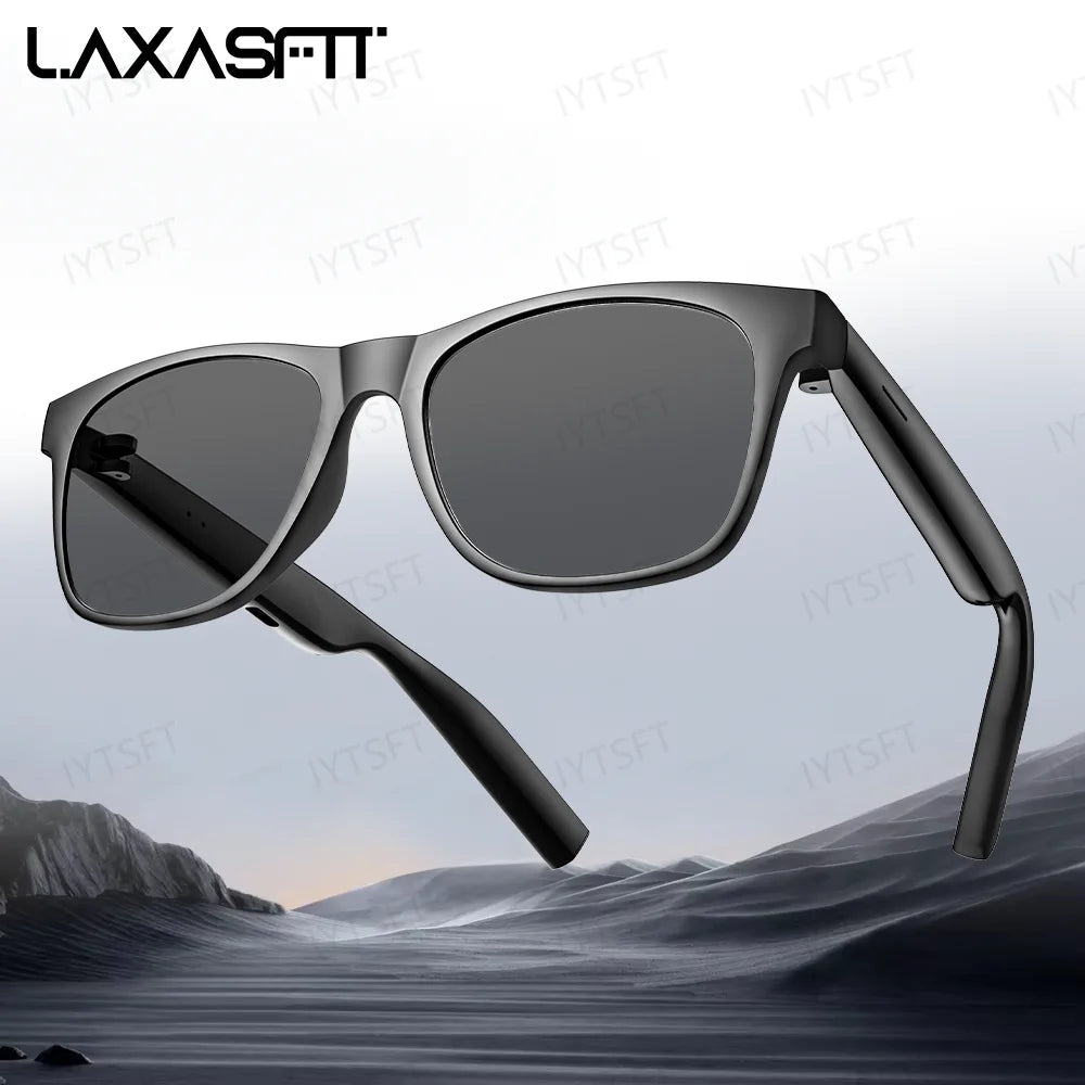 Lunettes connectées LAXASFIT pour appels Bluetooth, idéales pour les voyages, la course à pied, la pêche et le cyclisme. Convient aux hommes et aux femmes.