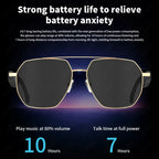 LIGE Smart Glasses Bluetooth Call Smart Translation AI Glasses Music Playback Voice Assistant  UV Protection Sunglasses For Men