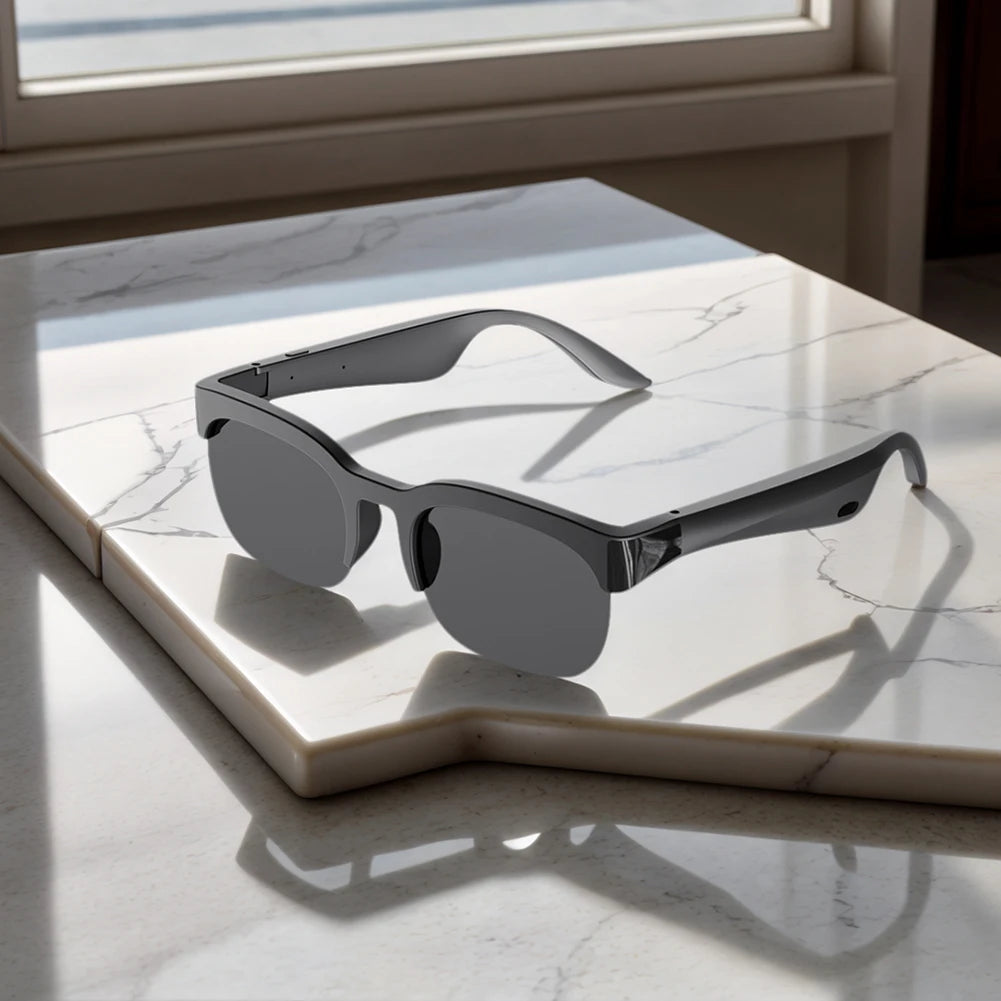 Smart Glasses AI Translator Hands-Free Music & Calls BT Sunglasses UV Protection Outdoor Sports Headphones for Men Women