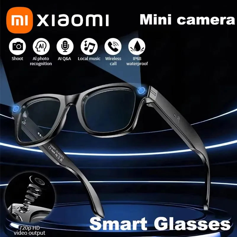 Xiaomi W600 AI Smart Glasses Photo Sense Camera Bluetooth Music Call Intelligent Recording Ip65 Waterproof Bluetooth Glasses New
