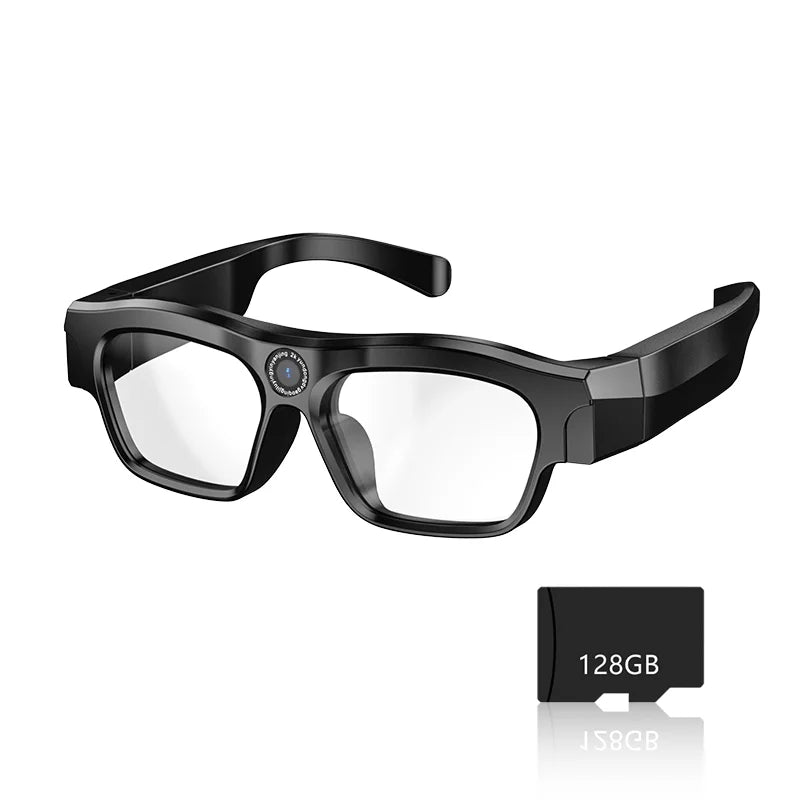 Nouvelles lunettes connectées Bluetooth tendance à porter sur la tête, avec caméra 4K ultra-nette et verres interchangeables pour la myopie (2025) 